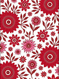 Bold Floral Pattern with Red Accents Rug