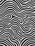 Bold Black White Wavy Stripes Rug
