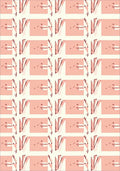 Geometric Coral Cream Abstract Pattern Rug