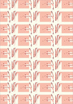 Geometric Coral Cream Abstract Pattern Rug