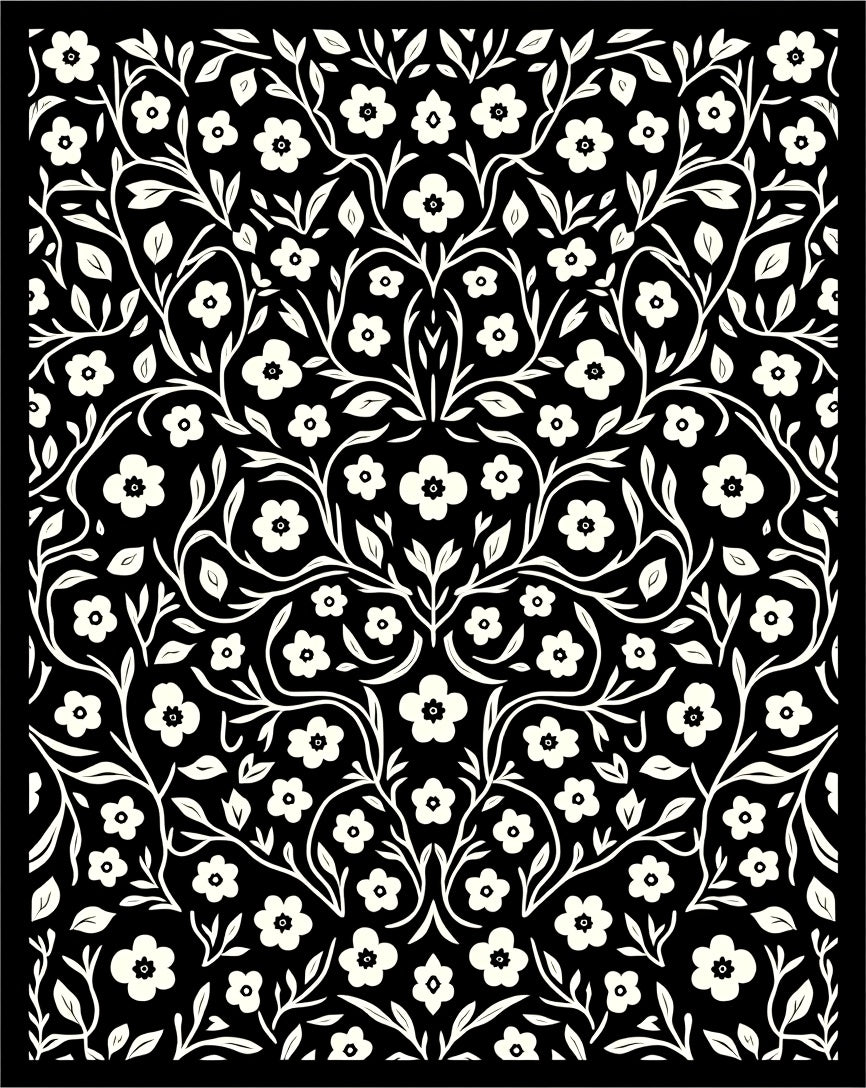 Classic Floral Vine Pattern Design Rug