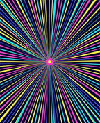 Retro Sunburst Neon Psychedelic Rug