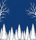 Forest Silhouette Nordic Scene Rug