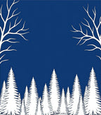 Forest Silhouette Nordic Scene Rug