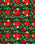 Bold Red Floral Branches Pattern Rug