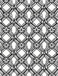 Abstract Black White Diamond Pattern Rug