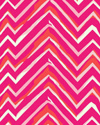 Vibrant Pink Chevron Abstract Rug