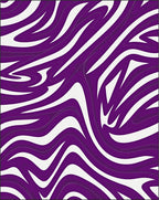 Vibrant Purple Wavy Stripe Pattern Rug