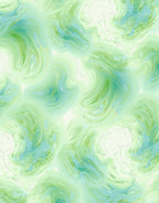 Abstract Swirls Green Pastel Pattern Rug