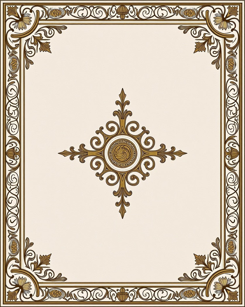 Ornate Border 2 Central Medallion Rug