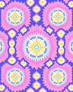 Vibrant Starburst Medallion Pattern Rug