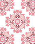 Pink Floral Mandala Pattern Rug