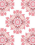 Pink Floral Mandala Pattern Rug