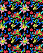 Abstract Floral Bloom Pattern Rug