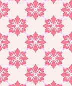 Pink Floral Lattice Pattern Rug