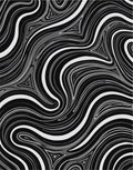Monochrome Swirling Abstract Pattern Rug