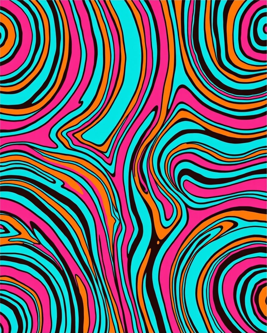 Vibrant Swirl Abstract Pattern Rug