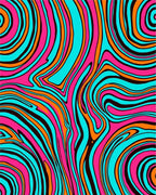 Vibrant Swirl Abstract Pattern Rug