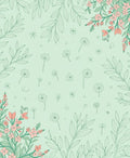 Delicate Floral Outline Sprig Design Rug