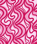 Vibrant Pink Swirl Abstract Design Rug