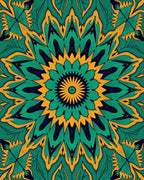 Intricate Floral Mandala Pattern Rug