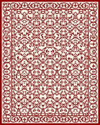 Intricate Floral Patterned Textile Design Rug