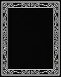 Ornate Black White Scrollwork Design Rug