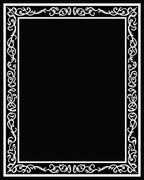 Ornate Black White Scrollwork Design Rug
