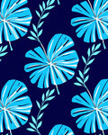 Aqua Leaf Bold Pattern Rug