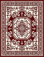 Classic Floral Medallion Geometric Design Rug