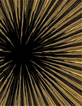 Golden Sunburst Radial Pattern Rug