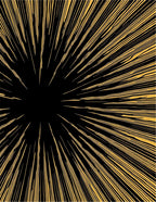 Golden Sunburst Radial Pattern Rug