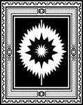 Bold Black White Abstract Explosion Rug