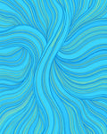 Abstract Blue Swirling Lines Design Rug