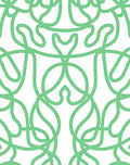 Abstract Swirl Pattern Green Rug