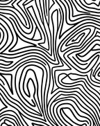 Abstract Black White Wavy Lines Rug