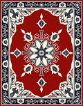 Ornate Floral Mandala Pattern Rug