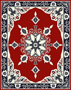 Ornate Floral Mandala Pattern Rug