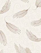 Elegant Feather Swirl Pattern Rug
