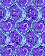Abstract Swirls Waves Purple Blue Rug