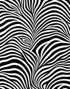 Black And White Wavy Stripe Pattern Rug