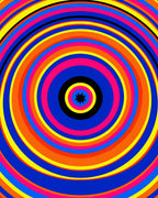 Vibrant Concentric Circles Pattern Design Rug