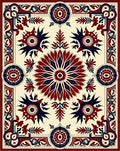 Intricate Floral And Geometric Medallion Design Rug