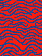 Crimson Blue Wavy Abstract Design Rug