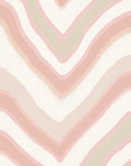 Soft Pink Chevron Wavy Texture Rug