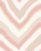 Soft Pink Chevron Wavy Texture Rug