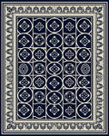 Geometric Pattern With Circular Motifs Rug