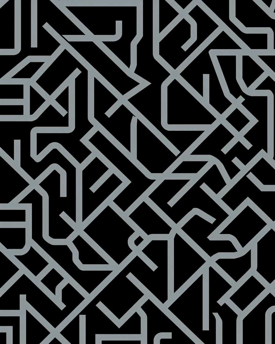 Modern Intersecting Lines Pattern Rug