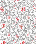 Floral Vines With Pink Daisy Accents Rug