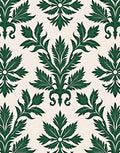 Elegant Dark Green Floral Pattern Design Rug
